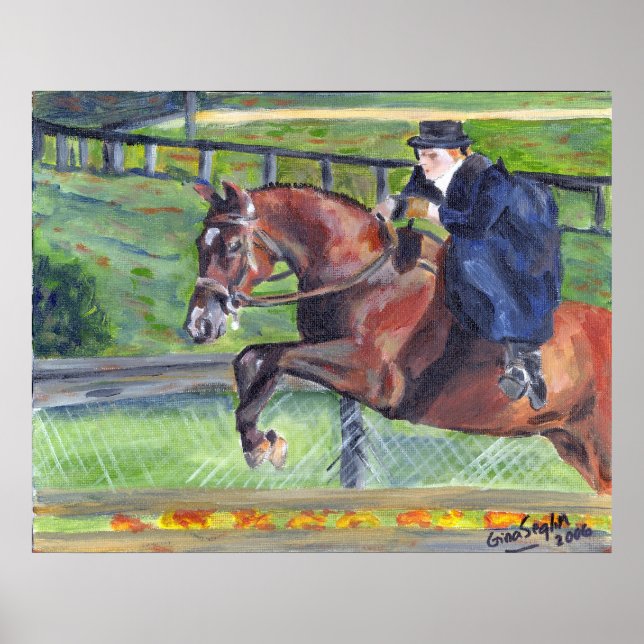Sidesaddle Horse Show Portrait Poster (Front)