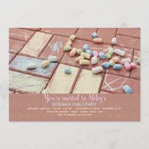 Sidewalk Chalk Invitation