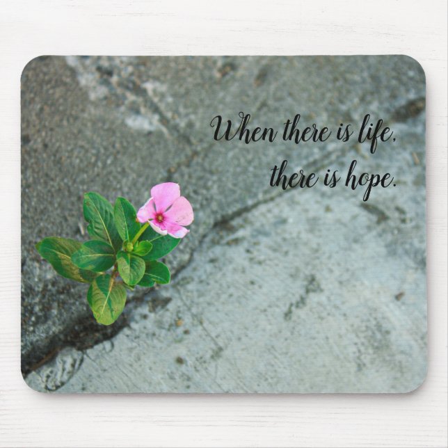 Sidewalk Crack Flower Mouse Pad (Front)