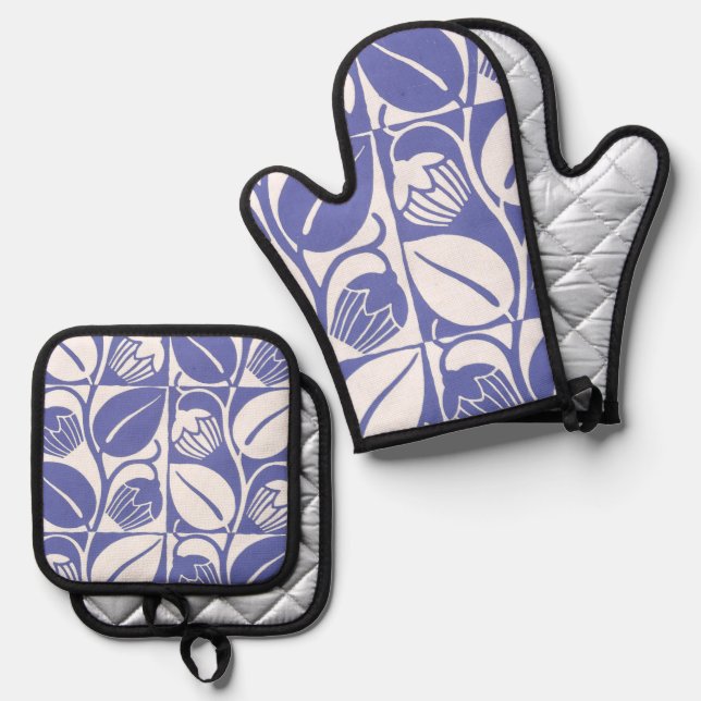 Sidewall Oven Mitt & Pot Holder Set (Front/Back)