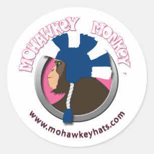 Sideways Mohawkey Monkey sticker