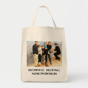 sidewinder, reduce, reuse, sidewinder tote bag
