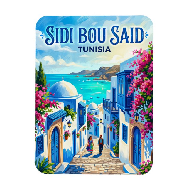 Sidi Bou Said Tunisia Magnet (Vertical)