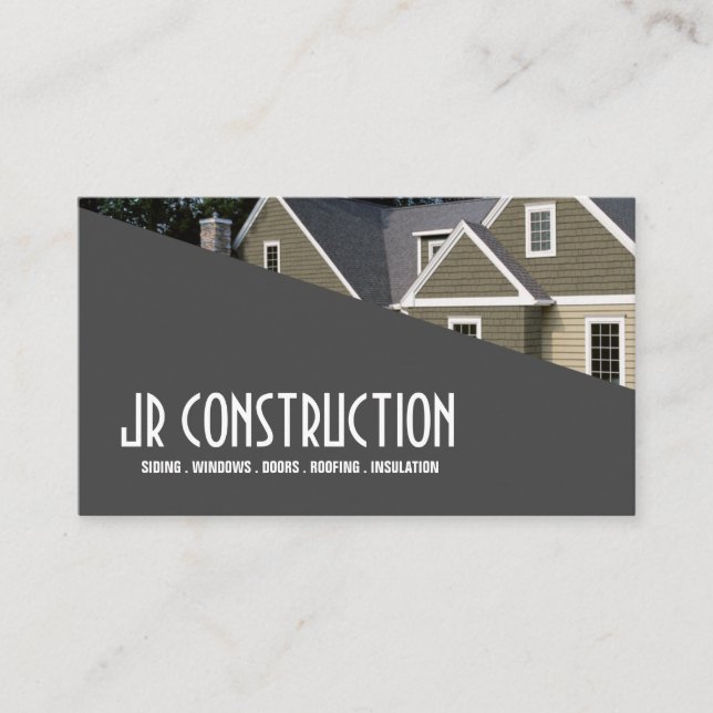 SIDING  WINDOWS  DOORS  ROOFING  INSULATION BUSINE BUSINESS CARD (Front)