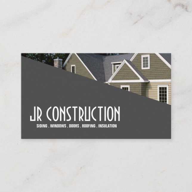 SIDING  WINDOWS  DOORS  ROOFING  INSULATION BUSINESS CARD (Front)