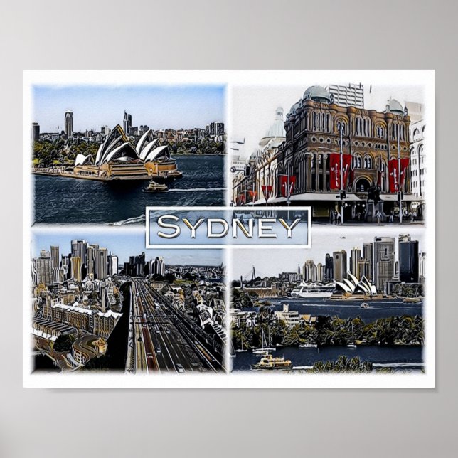 Sidney - Australia - Mosaic - Poster (Front)