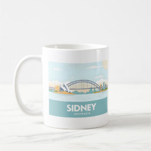 Sidney Australia Opera House Pastel Travel Coffee Mug