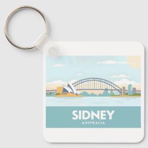Sidney Australia Opera House Pastel Travel Key Ring