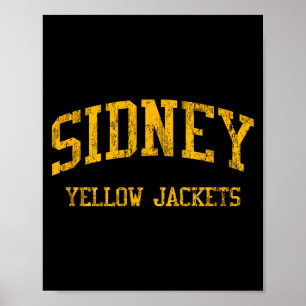 Sidney high school hs sidney oh vintage sports poster