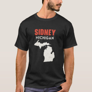 Sidney Michigan USA State America Travel Michigani T-Shirt