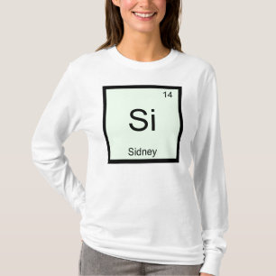 Sidney Name Chemistry Element Periodic Table T-Shirt