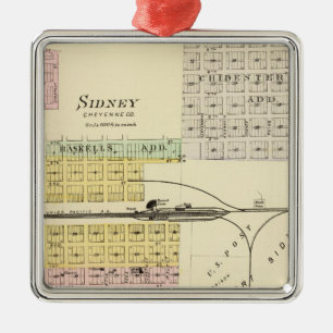 Sidney, Nebraska Metal Ornament