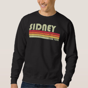 Sidney Ny New York Funny City Home Roots Retro 70 Sweatshirt