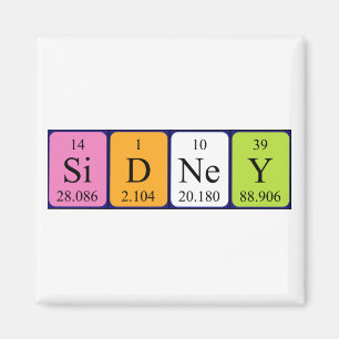 Sidney periodic table name magnet
