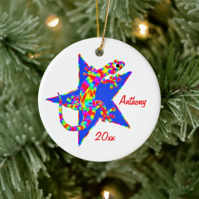 Sidney Salamander Star Christmas Keepsake Ornament (Tree)