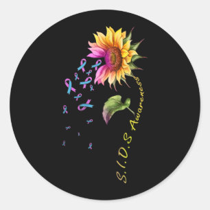 Sids Awareness Suower Shirt Classic Round Sticker