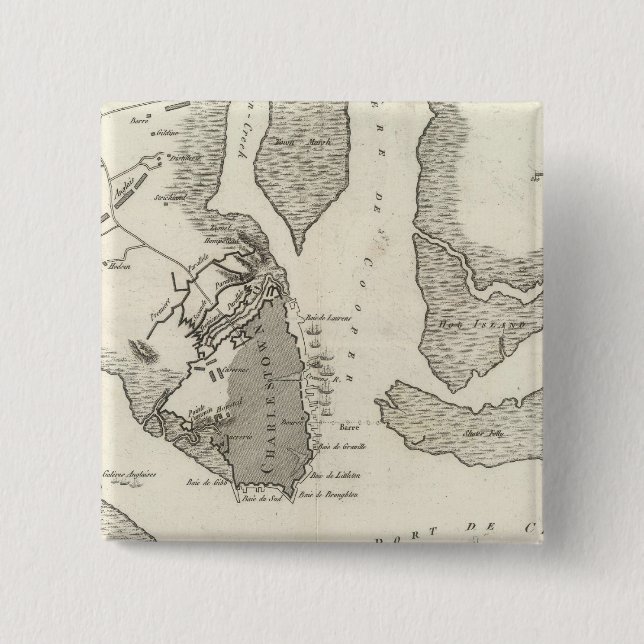 Siege of Charleston 15 Cm Square Badge (Front)