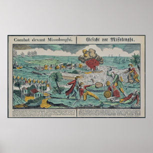 Siege of Missolonghi, 22nd April 1826 Poster