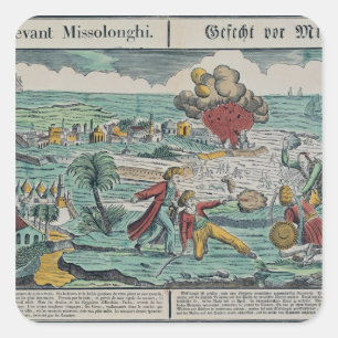 Siege of Missolonghi, 22nd April 1826 Square Sticker