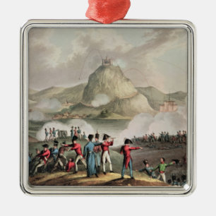Siege of San Sebastian, engraved by Thomas Metal Ornament