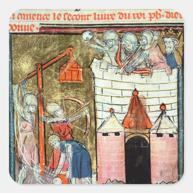 Siege of the Chateau de Chinon Square Sticker (Front)