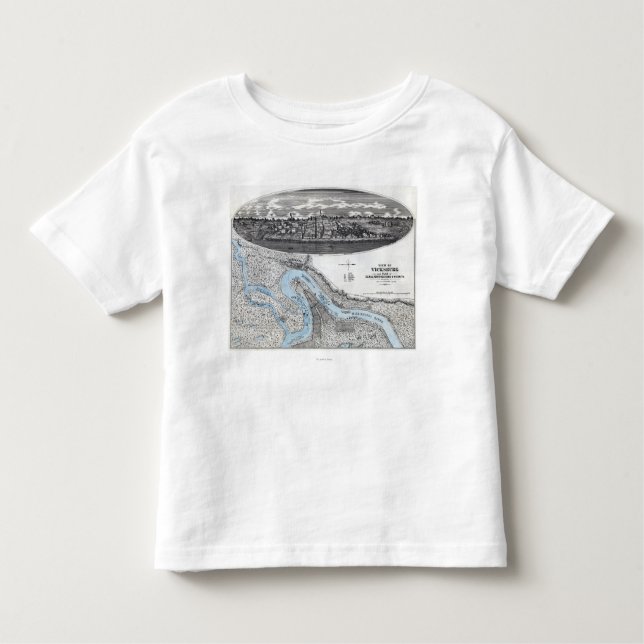 Siege of Vicksburg - Civil War Panoramic Map 3 Toddler T-Shirt (Front)