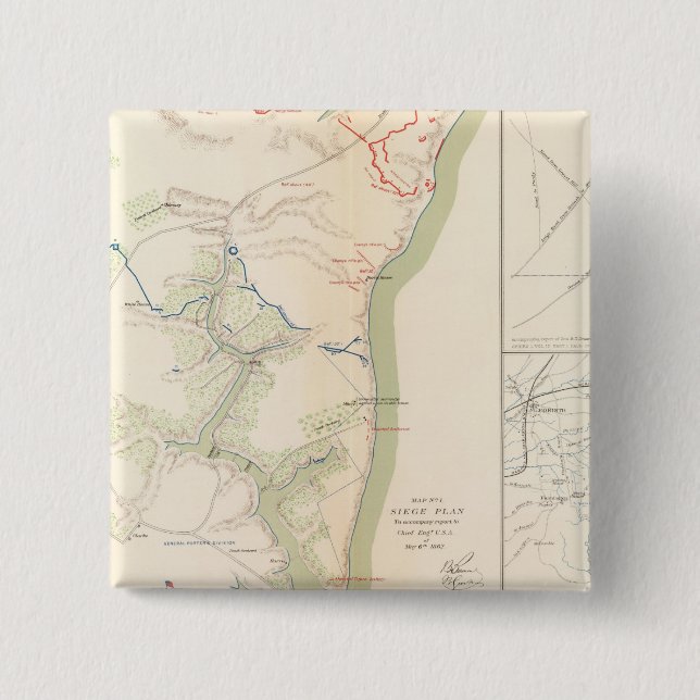 Siege of Yorktown 15 Cm Square Badge (Front)