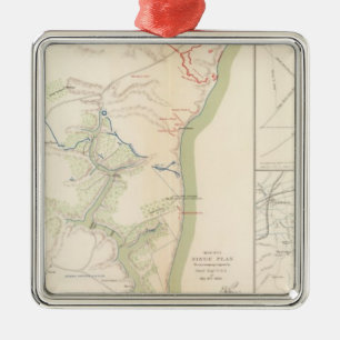 Siege of Yorktown Metal Tree Decoration