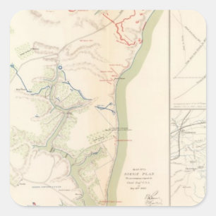 Siege of Yorktown Square Sticker