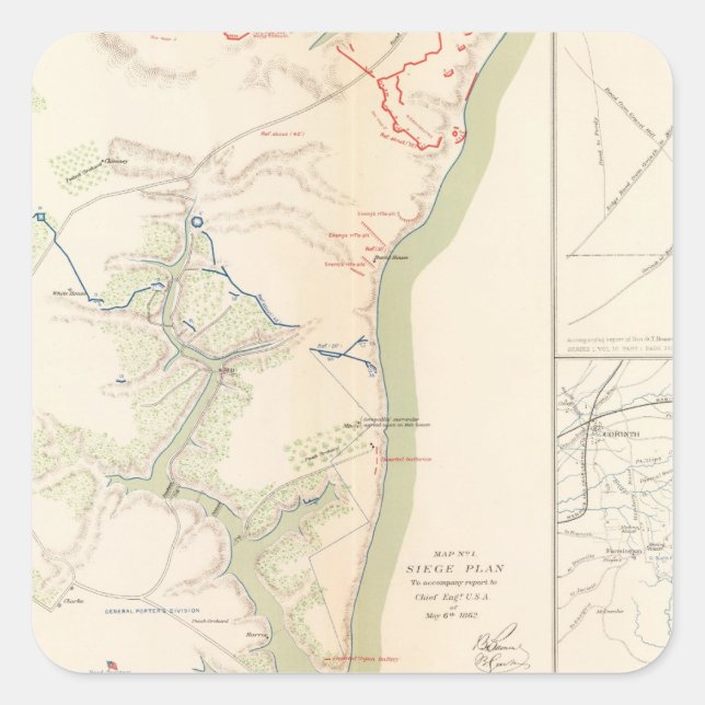 Siege of Yorktown Square Sticker (Front)