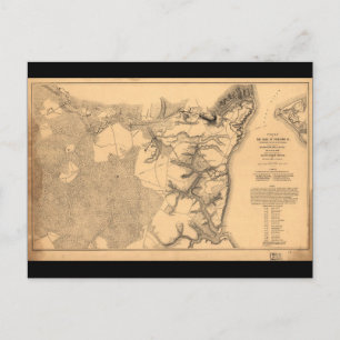 Siege of Yorktown Virginia Civil War Map (1862) Postcard
