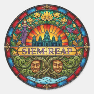 SIEM REAP CLASSIC ROUND STICKER