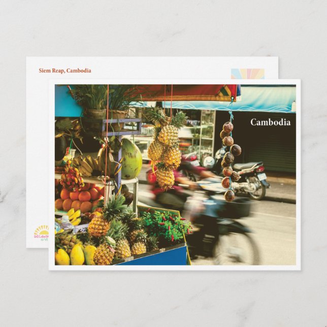 Siem Reap Fruit Market – Travel Postcard (Front/Back)