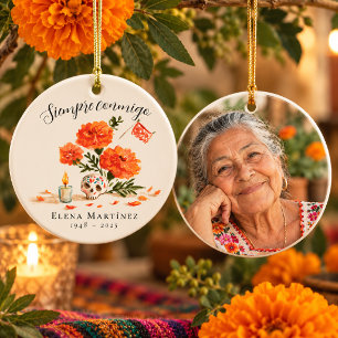 Siempre Conmigo Photo Memorial Ceramic Ornament