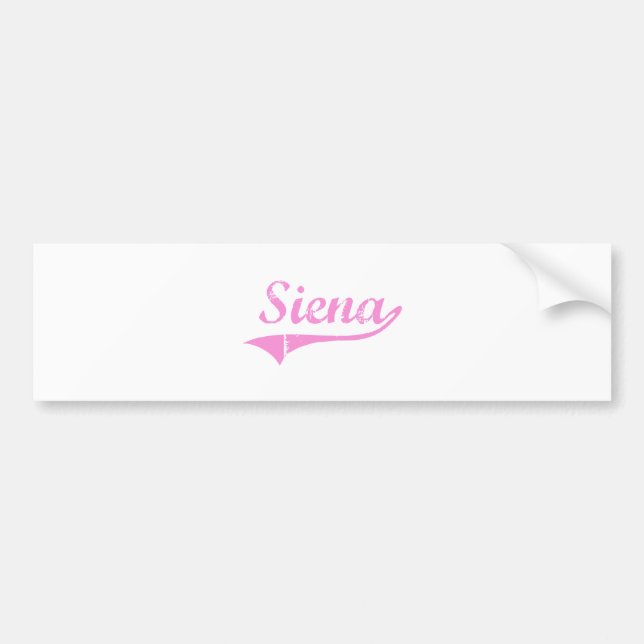 Siena Classic Style Name Bumper Sticker (Front)