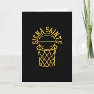 Siena College Distressed Vintage 80s Sketll Net Gr Card
