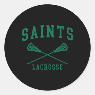 Siena College Saints Lacrosse Throwback Retro Cros Classic Round Sticker