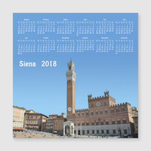 Siena, Italy 2018 calendar magnetic card