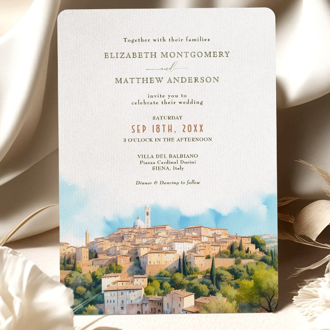 SIENA Italy Destination Wedding Invitation (Creator Uploaded)