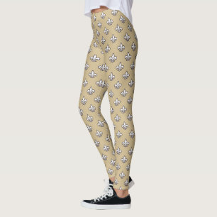 Siena New Orleans Saints Gold Black Womens Leggings
