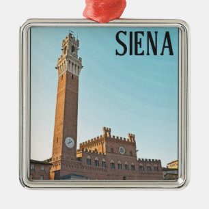 Siena - Palazzo Pubblico Morning Metal Tree Decoration