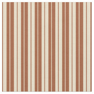 Sienna and Tan Striped Pattern Fabric