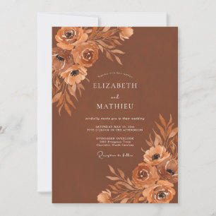 Sienna Blossom Wedding Invitation