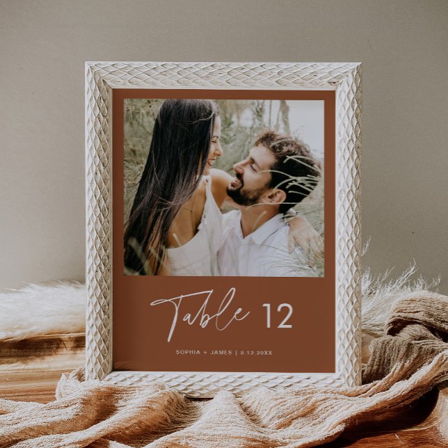 SIENNA Bohemian Photo Table Number 8x10 Poster (Creator Uploaded)