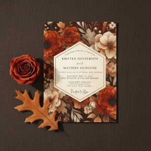Sienna Botanical Autumn Wedding Invitation