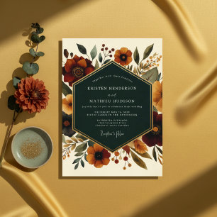 Sienna Botanical Whimsy Wedding Invitation