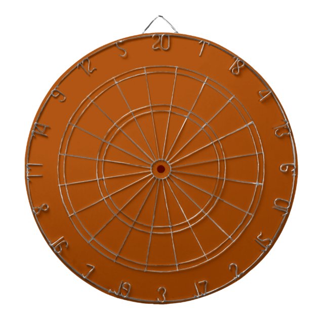 Sienna brown colour accent ready to customise dartboard (Front)