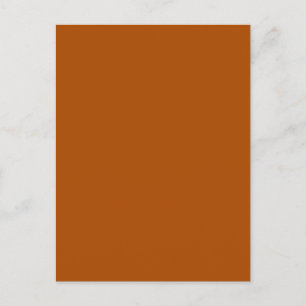Sienna brown colour decor ready to customise postcard