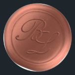 Sienna Double Monogram Faux Wax Seal Stickers<br><div class="desc">These elegant traditional style script 2 Letter double Monogram Faux Wax Seal Stickers in the Burnt Sienna colorway will make the perfect finishing touch to your save the dates, wedding invitations, or other special occasion stationery. Seal your envelopes or favour bags easily and beautifully with the look of real melted...</div>