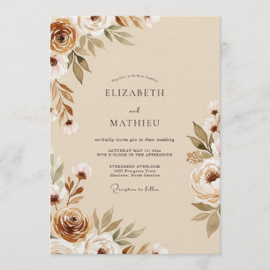 Sienna Ethereal Bloom Wedding Invitation
